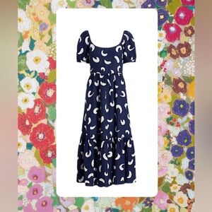 Polo Ralph Lauren linen scoop neck puff sleeve maxi dress Sz 6 EUC